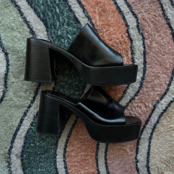 Jeffery Campbell Women's Concert Platform High Block Heel Slide Sandals - Picture 3 of 4